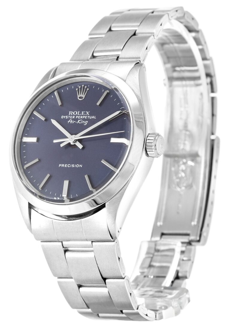Replica Rolex Air-King Blue Dial 5500 Perspective View