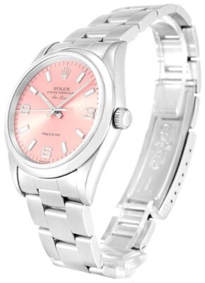 Replica Rolex Air-King Pink Dial 14000-2 Perspective View