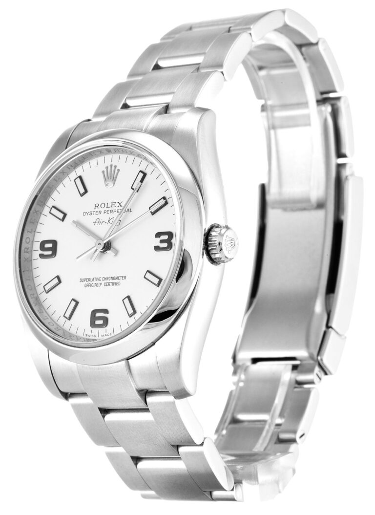 Replica Rolex Air-King White Dial 114200 Perspective View