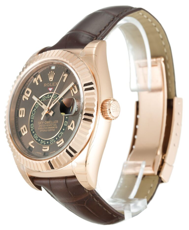 Replica Rolex Sky-Dweller Brown Dial 326135 Perspective View