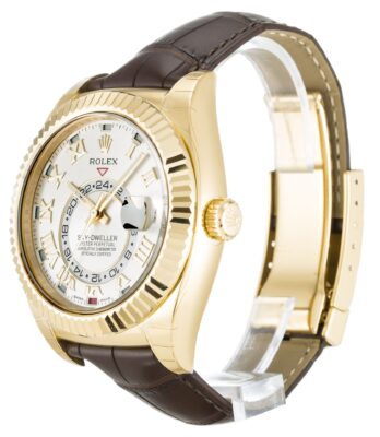 Replica Rolex Sky-Dweller Silver Dial 326138 Perspective View