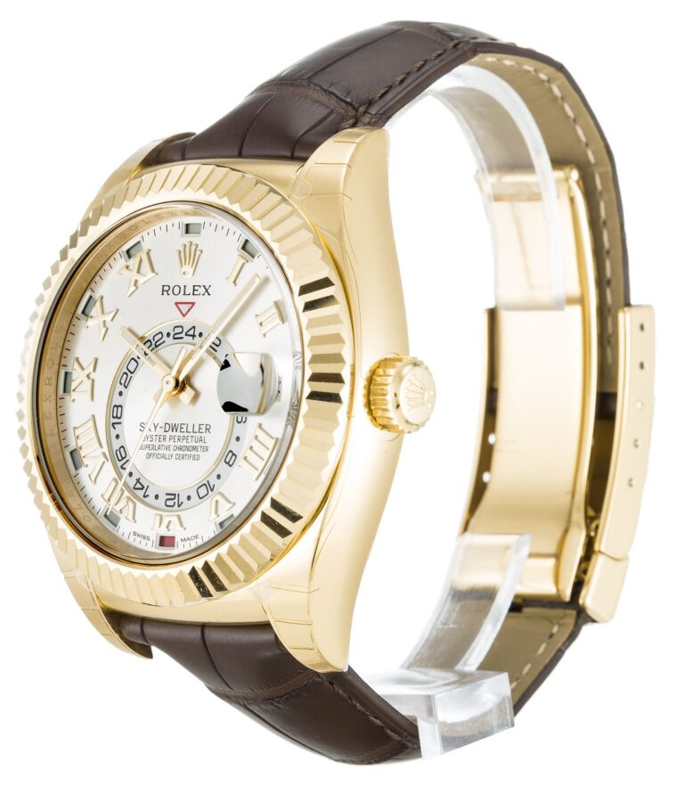 Replica Rolex Sky-Dweller Silver Dial 326138 Perspective View