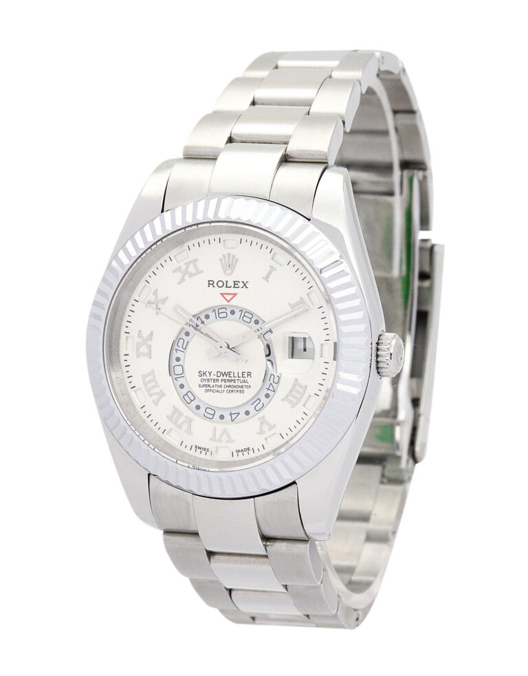 Replica Rolex Sky-Dweller White Dial 326938 Perspective View