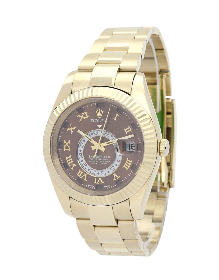 Replica Rolex Sky-Dweller Brown Dial 326938 Perspective View