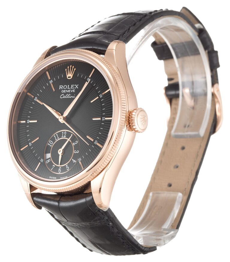 Replica Rolex Cellini Black Dial 50525 Perspective View