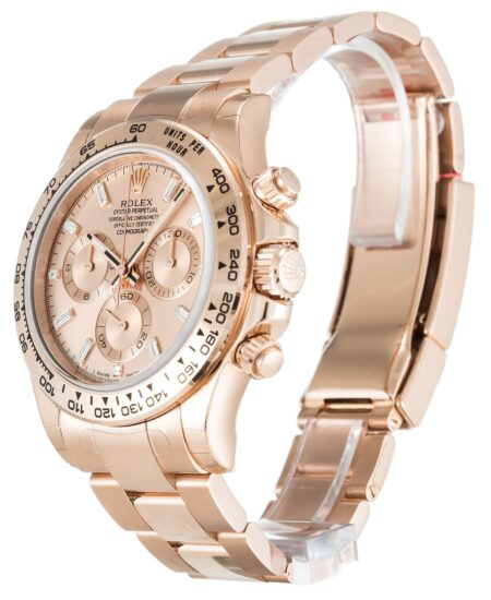 Rolex Daytona 40mm Rose Diamond Baguette Dial 116505 2