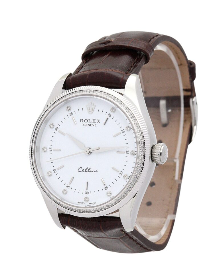 Replica Rolex Cellini White Dial 5310-2 Perspective View