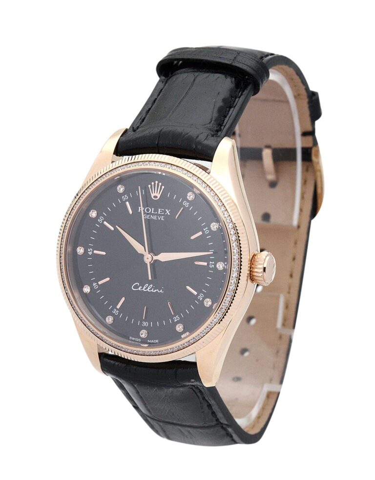 Replica Rolex Cellini Black Dial 5310-2 Perspective View