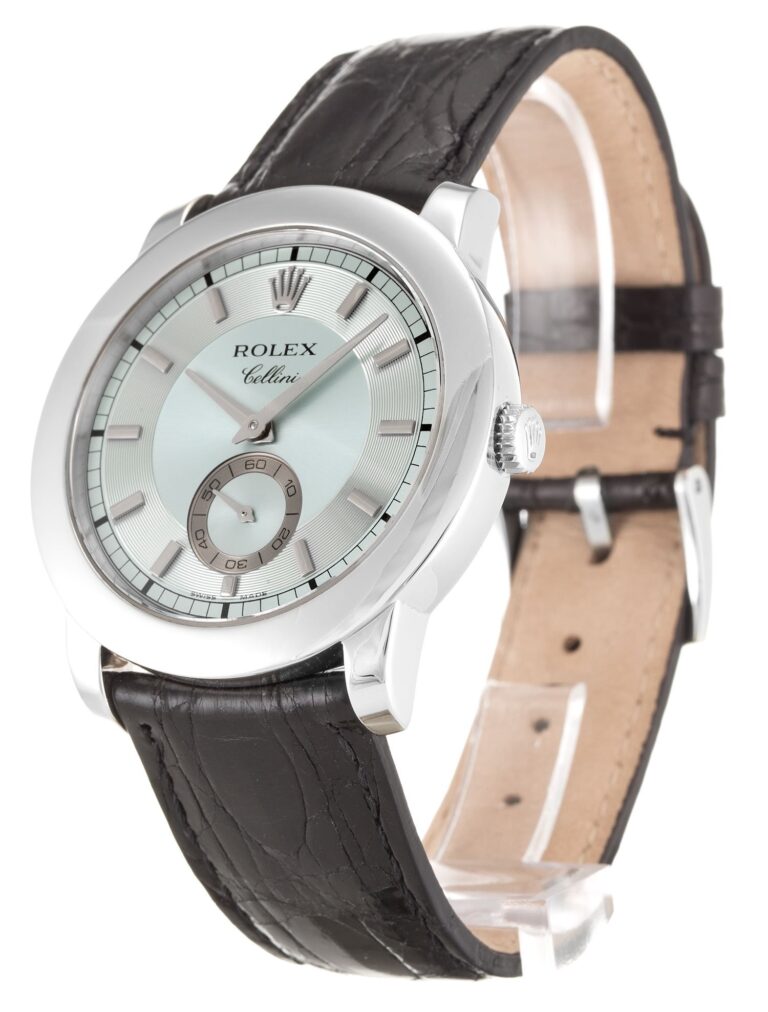 Replica Rolex Cellini Blue Dial 5241 Perspective View