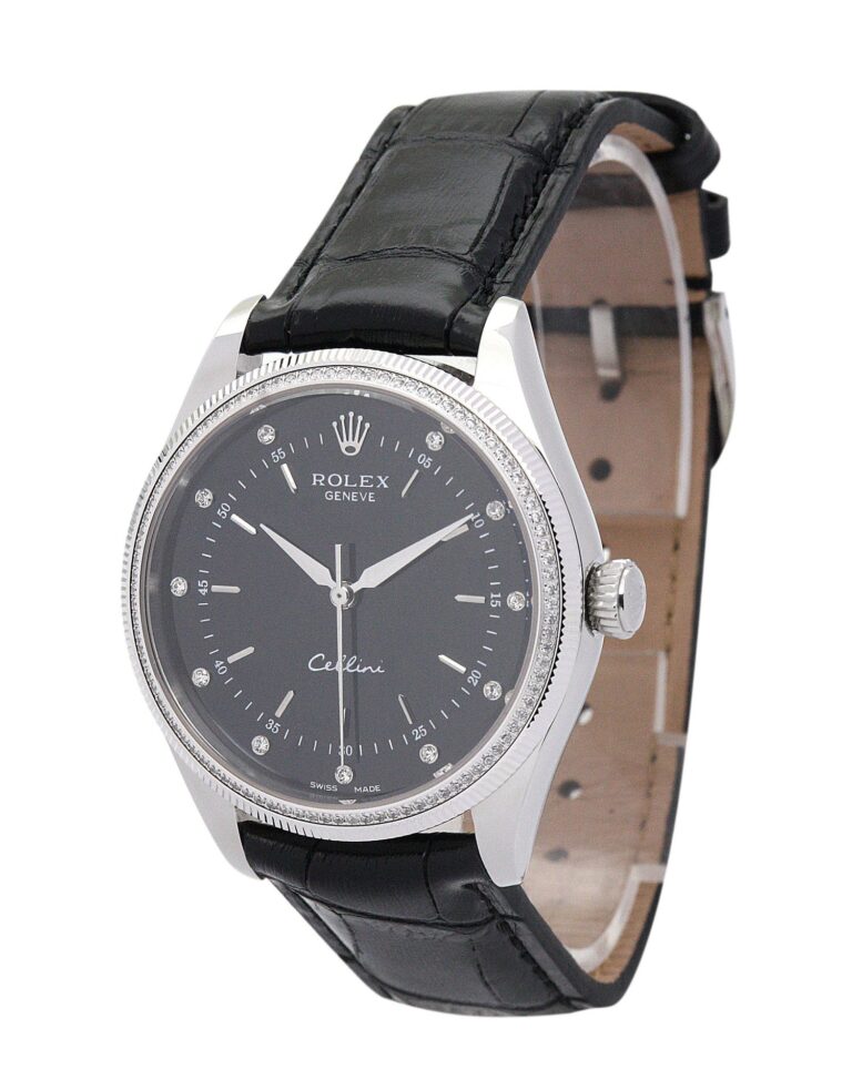 Replica Rolex Cellini Black Dial 5310 Perspective View