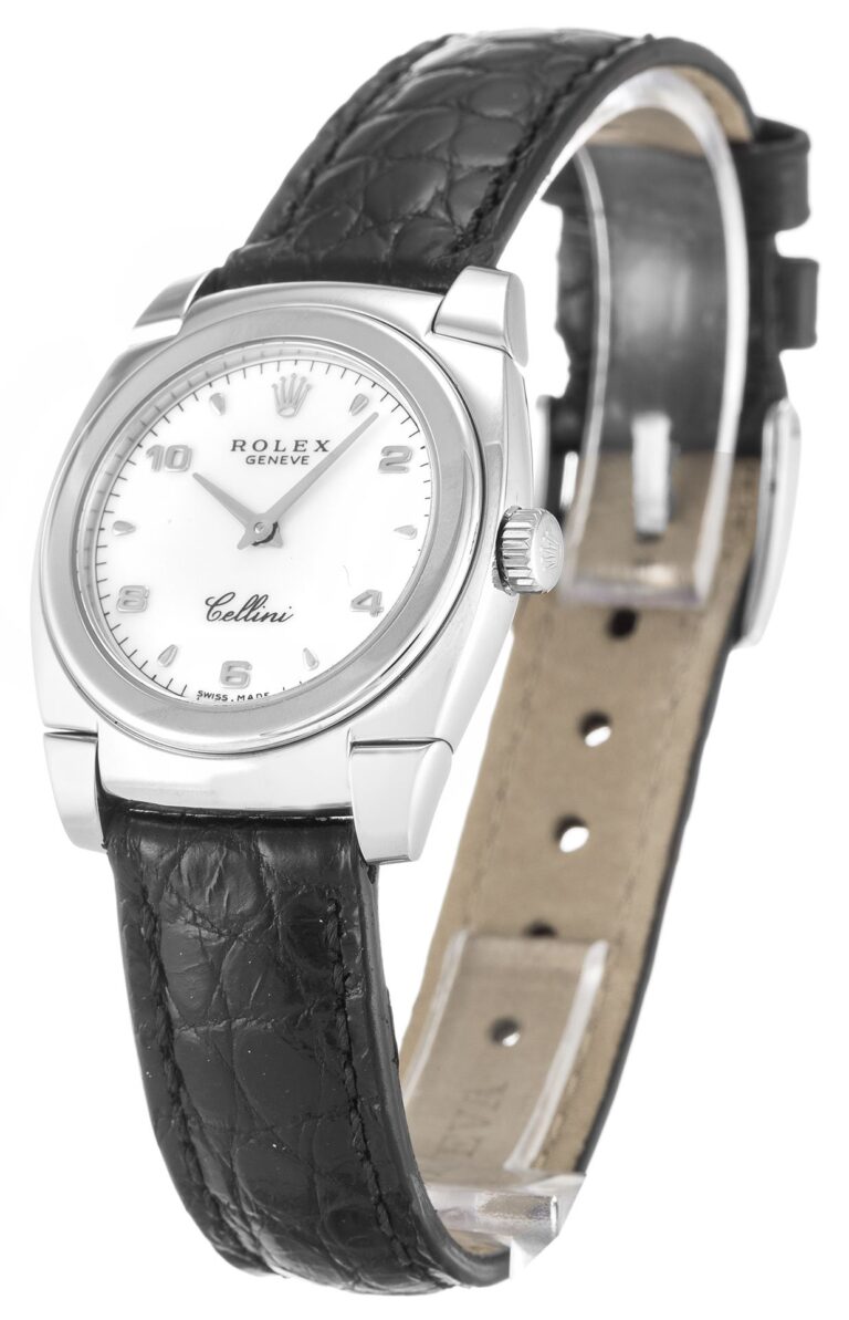 Replica Rolex Cellini White Dial 5310 White Gold Perspective View