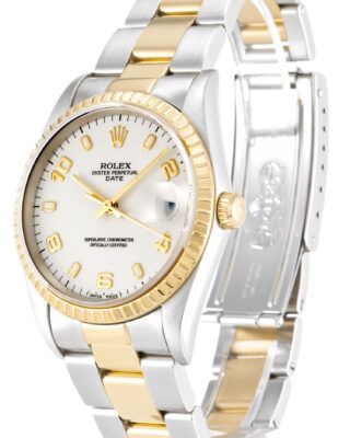 Rolex Oyster Perpetual Date 34mm White Dial 15223 2