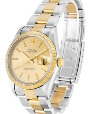 Rolex Oyster Perpetual Date 34mm Champagne Dial 15223 2