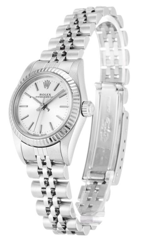 Rolex Oyster Perpetual Lady 26mm Silver Dial 76094 2