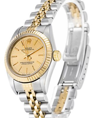 Rolex Oyster Perpetual Lady 24mm Gold Dial 76193 2