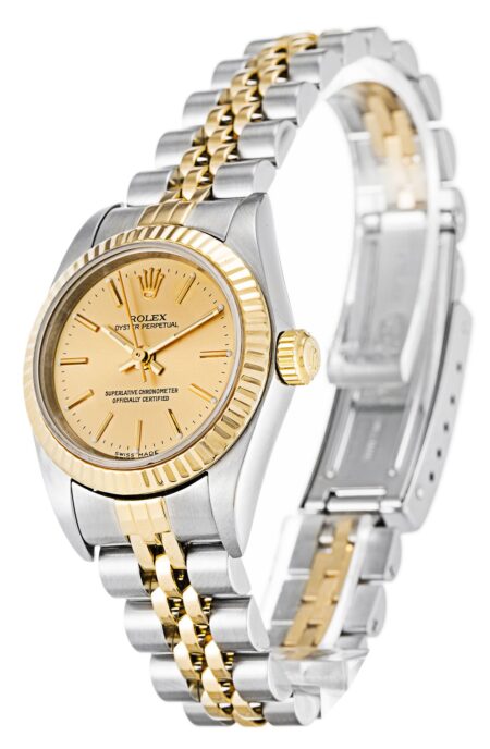 Rolex Oyster Perpetual Lady 24mm Gold Dial 76193 2