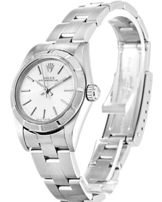 Rolex Oyster Perpetual Lady 26mm Silver Dial 67230 2