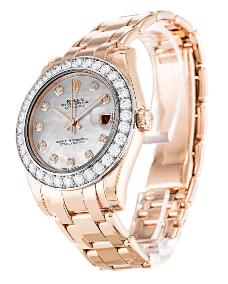 Replica Rolex Pearlmaster Mother of Pearl Dial 81285 Perspective View