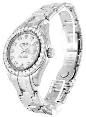 Replica Rolex Pearlmaster White Dial 80299 Perspective View
