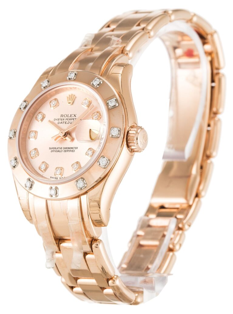 Replica Rolex Pearlmaster Rose Dial 80315 Perspective View