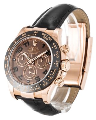 Replica Rolex Daytona Chocolate Dial 116515LN Angle Detail
