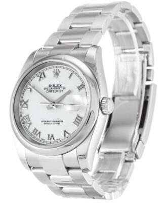 Replica Rolex Datejust White Dial 116200-2 Angle Detail