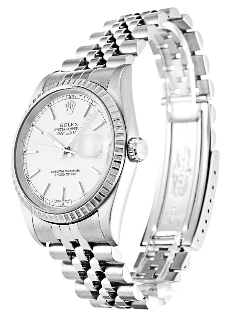 Replica Rolex Datejust White Dial 16220-3 Perspective View