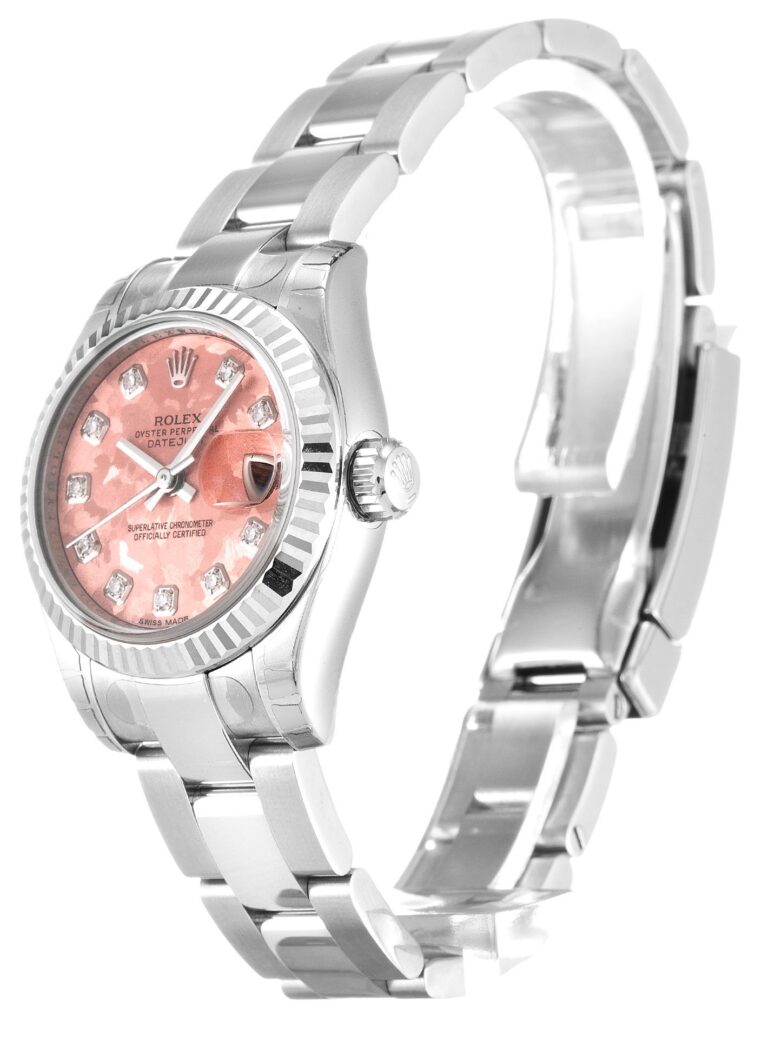 Replica Rolex Lady-Datejust Gold Dust - Pink Dial 179174 Perspective View
