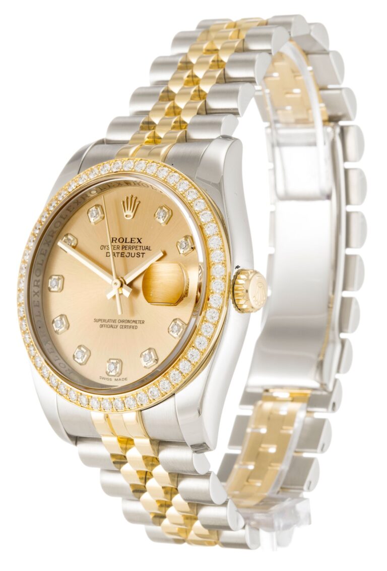 Replica Rolex Datejust Champagne Dial 116243 Perspective View