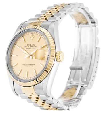Replica Rolex Datejust Champagne Dial 16233 Perspective View