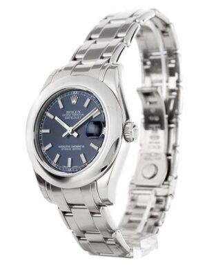Replica Rolex Datejust Blue Dial 81209 Perspective View