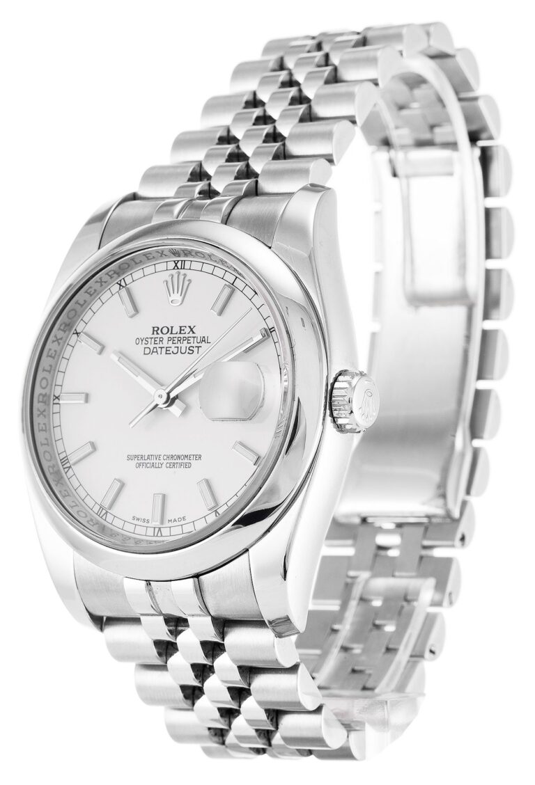 Replica Rolex Datejust White Dial 116200 Perspective View