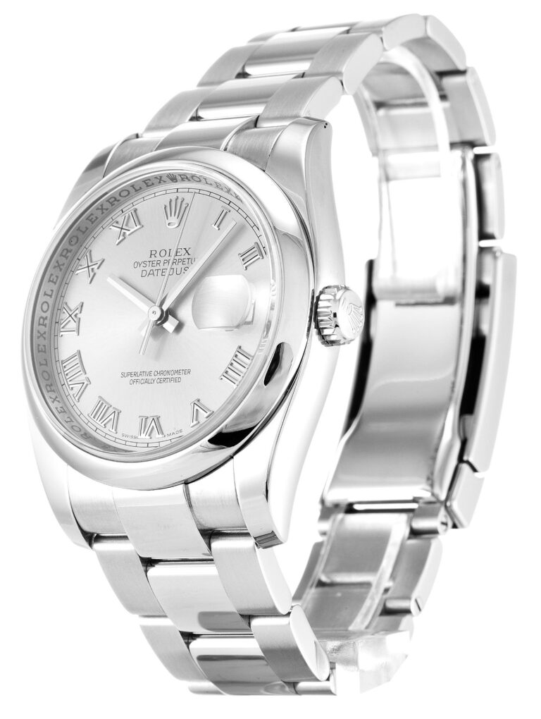 Replica Rolex Datejust Silver Dial 116200 Perspective View