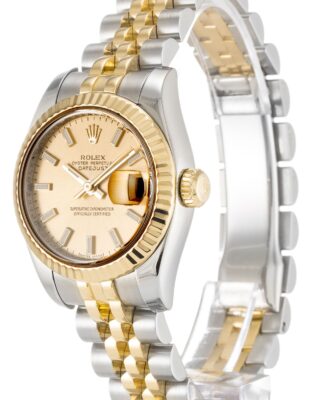 Rolex Lady-Datejust 26mm Champagne Dial 179173-3 2