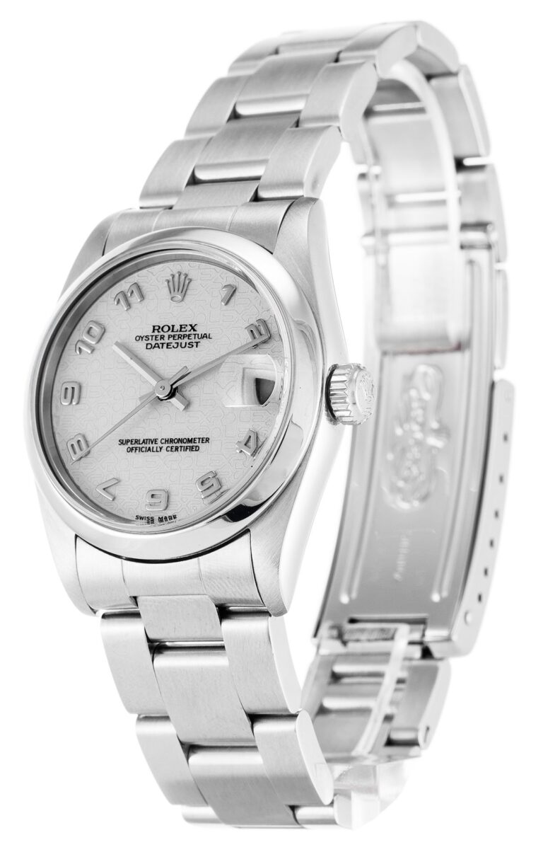 Replica Rolex Datejust Mid-Size Ivory Jubilee Dial 68240 Perspective View