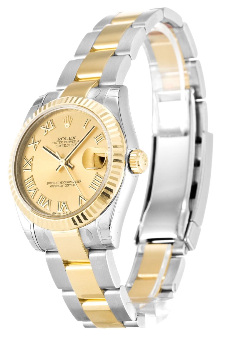 Replica Rolex Lady-Datejust Champagne Dial 178273-2 Perspective View