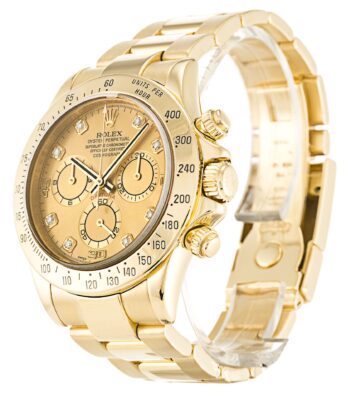 Replica Rolex Daytona Champagne Dial 116528 Perspective View