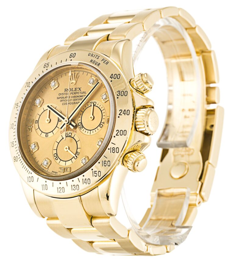 Replica Rolex Daytona Champagne Dial 116528 Perspective View