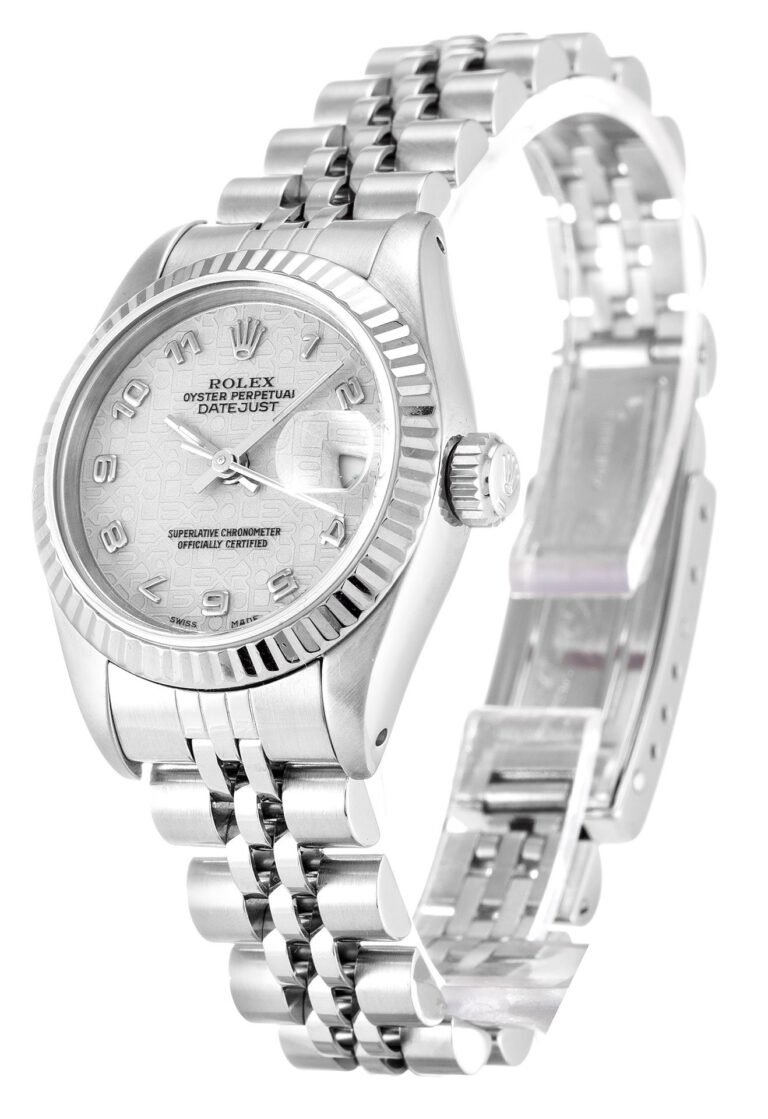 Replica Rolex Lady-Datejust Silver Dial 69174 Perspective View