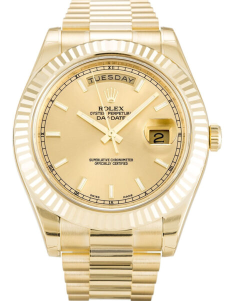 Fake Rolex Day-Date II 41mm Champagne Dial 218238