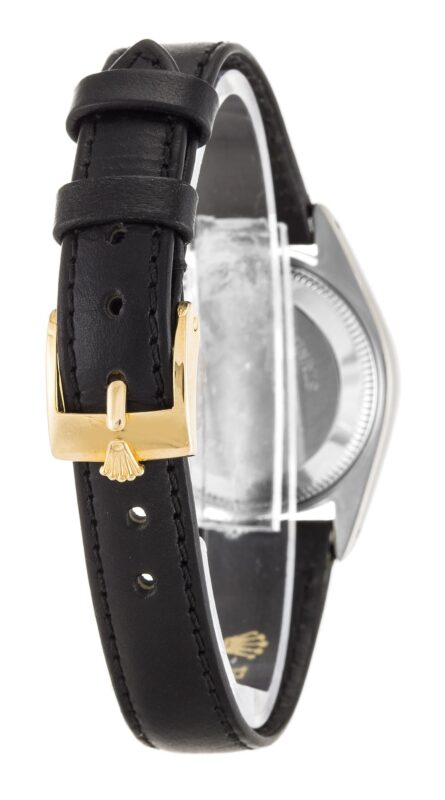 Replica Rolex Lady-Datejust White Dial 69173 Leather Angle Detail