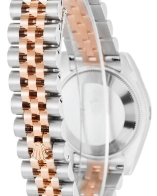 Replica Rolex Datejust Mid-Size Pink Floral Dial 178271 Angle Detail