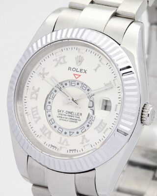 Replica Rolex Sky-Dweller White Dial 326938 Angle Detail