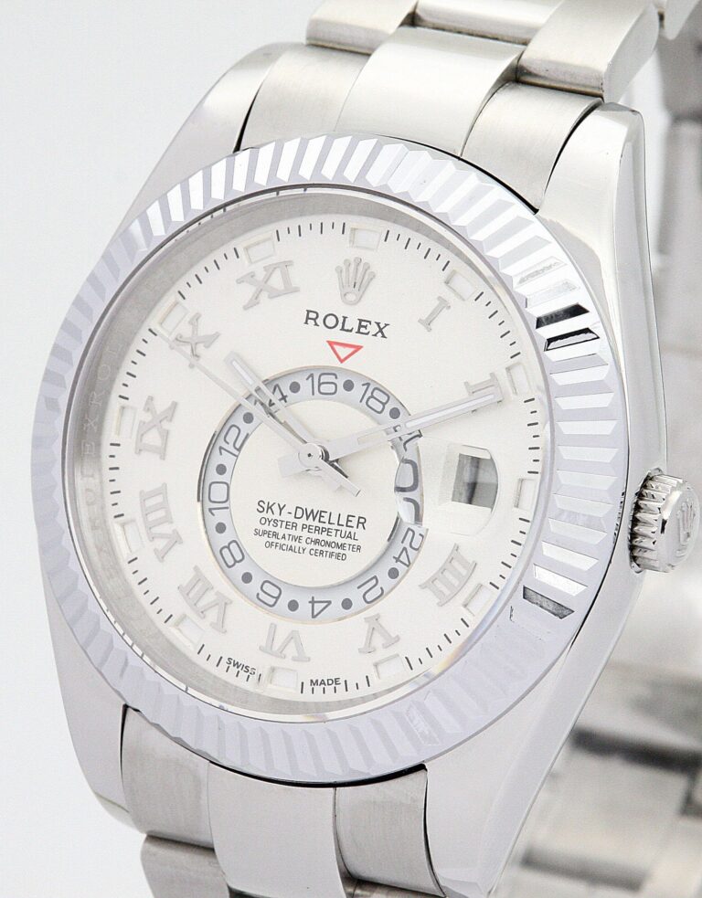 Replica Rolex Sky-Dweller White Dial 326938 Angle Detail