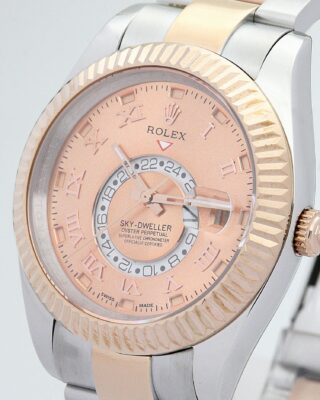 Replica Rolex Sky-Dweller Champagne Dial 326938-3 Angle Detail