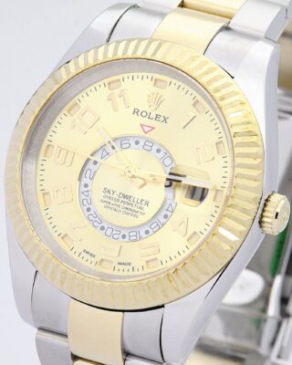 Replica Rolex Sky-Dweller Gold Dial 326938 Angle Detail