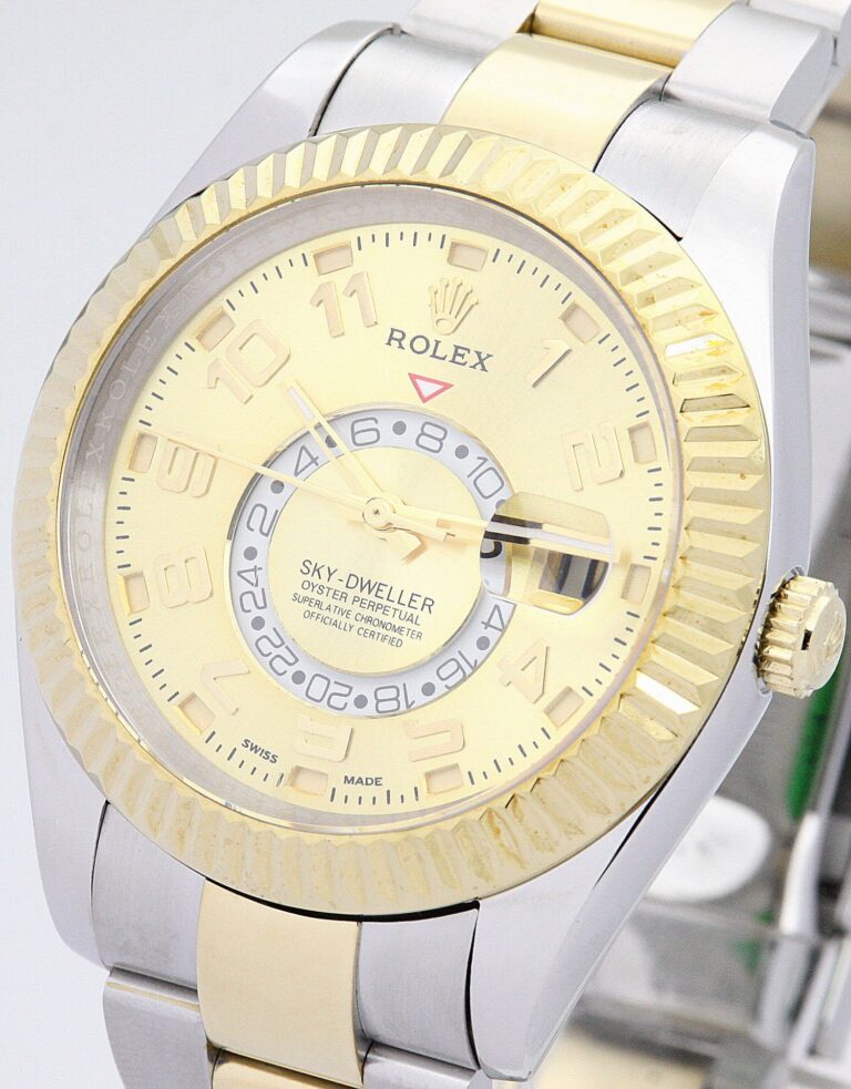 Replica Rolex Sky-Dweller Gold Dial 326938 Angle Detail