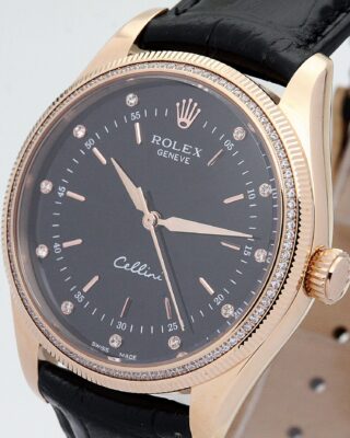 Replica Rolex Cellini Black Dial 5310-2 Angle Detail