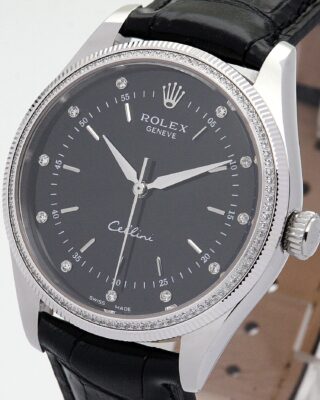 Replica Rolex Cellini Black Dial 5310 Angle Detail