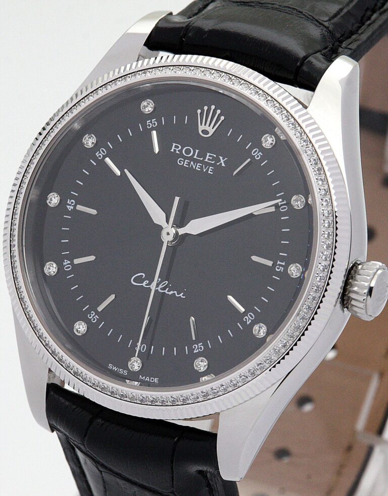 Replica Rolex Cellini Black Dial 5310 Angle Detail